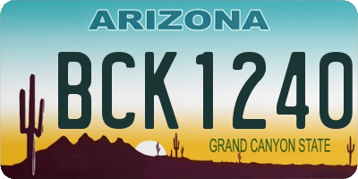 AZ license plate BCK1240