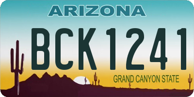 AZ license plate BCK1241