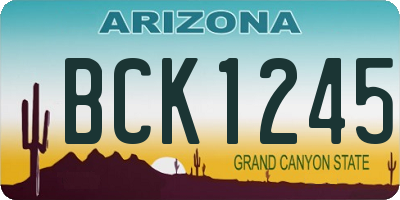 AZ license plate BCK1245