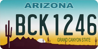 AZ license plate BCK1246