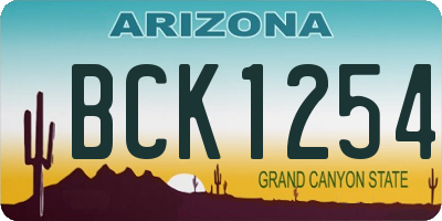 AZ license plate BCK1254