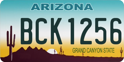 AZ license plate BCK1256