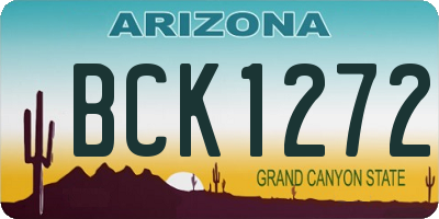 AZ license plate BCK1272