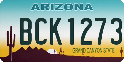 AZ license plate BCK1273