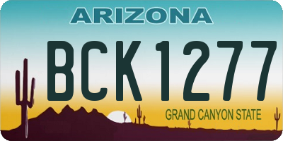 AZ license plate BCK1277