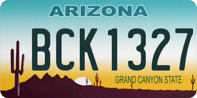 AZ license plate BCK1327