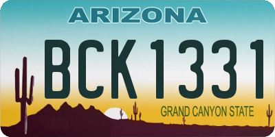 AZ license plate BCK1331