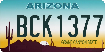 AZ license plate BCK1377