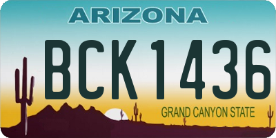 AZ license plate BCK1436