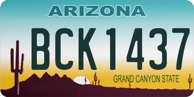 AZ license plate BCK1437