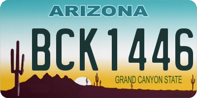 AZ license plate BCK1446