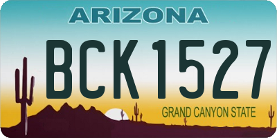 AZ license plate BCK1527