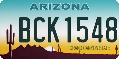 AZ license plate BCK1548