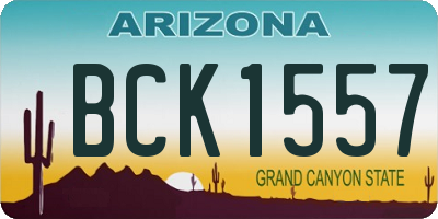 AZ license plate BCK1557