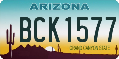 AZ license plate BCK1577