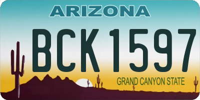 AZ license plate BCK1597