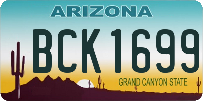 AZ license plate BCK1699