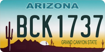 AZ license plate BCK1737