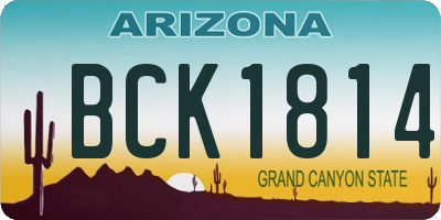 AZ license plate BCK1814