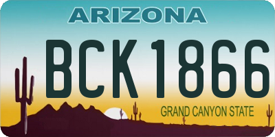 AZ license plate BCK1866