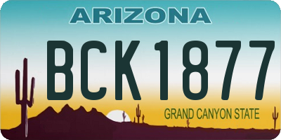 AZ license plate BCK1877