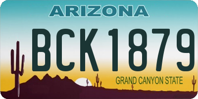 AZ license plate BCK1879