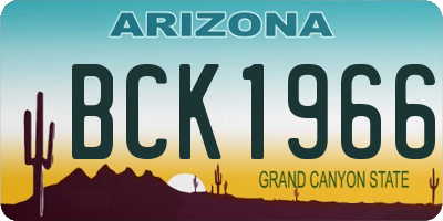 AZ license plate BCK1966