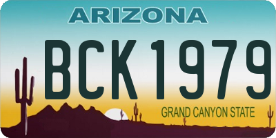 AZ license plate BCK1979