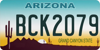 AZ license plate BCK2079