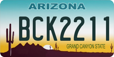 AZ license plate BCK2211