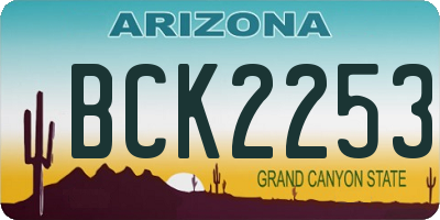 AZ license plate BCK2253