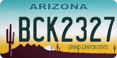 AZ license plate BCK2327