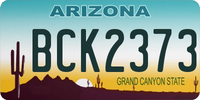 AZ license plate BCK2373