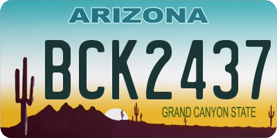 AZ license plate BCK2437