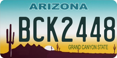 AZ license plate BCK2448