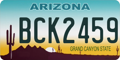 AZ license plate BCK2459