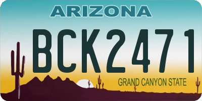 AZ license plate BCK2471