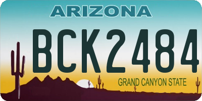 AZ license plate BCK2484