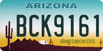 AZ license plate BCK9161