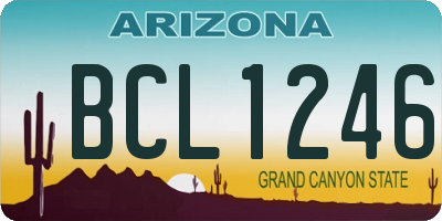 AZ license plate BCL1246