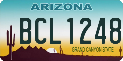 AZ license plate BCL1248