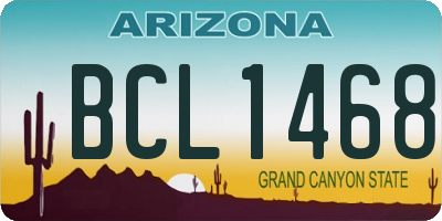 AZ license plate BCL1468