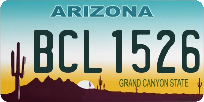 AZ license plate BCL1526