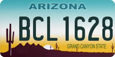 AZ license plate BCL1628