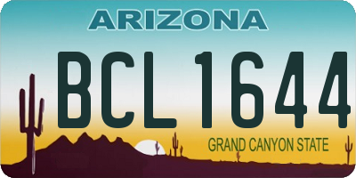 AZ license plate BCL1644