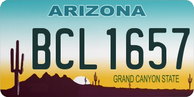 AZ license plate BCL1657