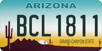 AZ license plate BCL1811