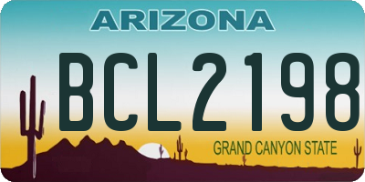 AZ license plate BCL2198