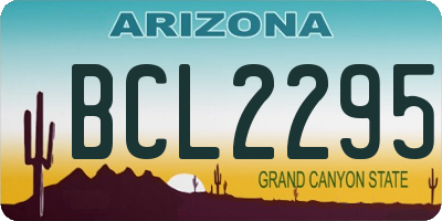 AZ license plate BCL2295