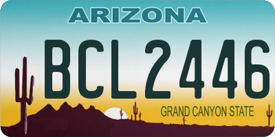 AZ license plate BCL2446